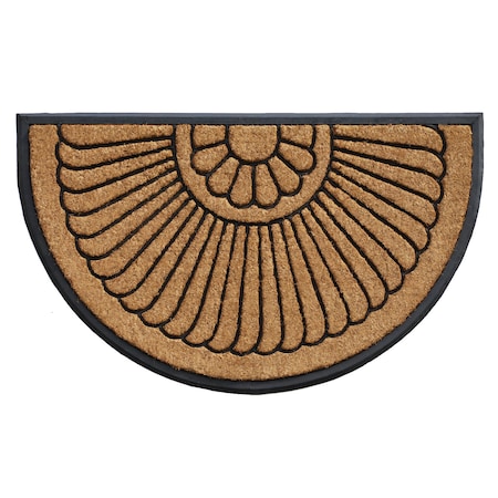 Calloway Mills Entrance Mat, Coir/Rubber, Natural, Black 100082436